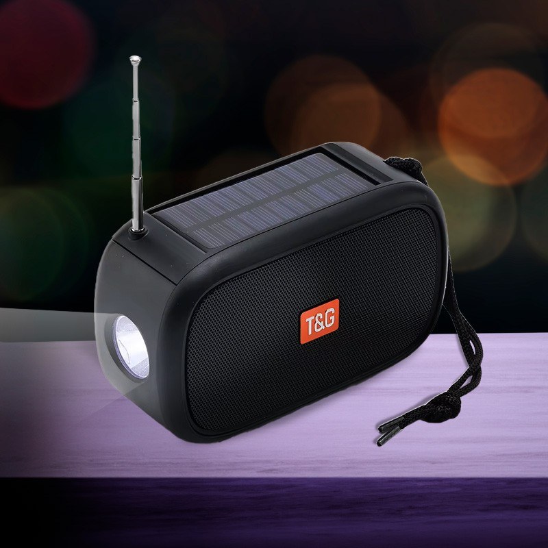 Bluetooth-колонка TG632 c радио, фонарем, солнечной батареей и громкоговорителем