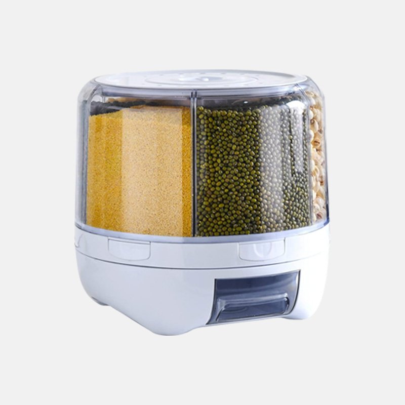Большой вращающийся диспенсер для круп с удобным дозатором