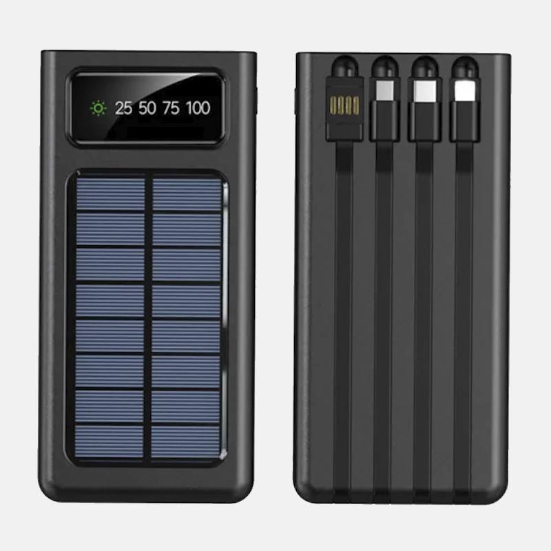 Повербанк с LED фонарем на солнечной батарее + Кабель для роутера от повербанка