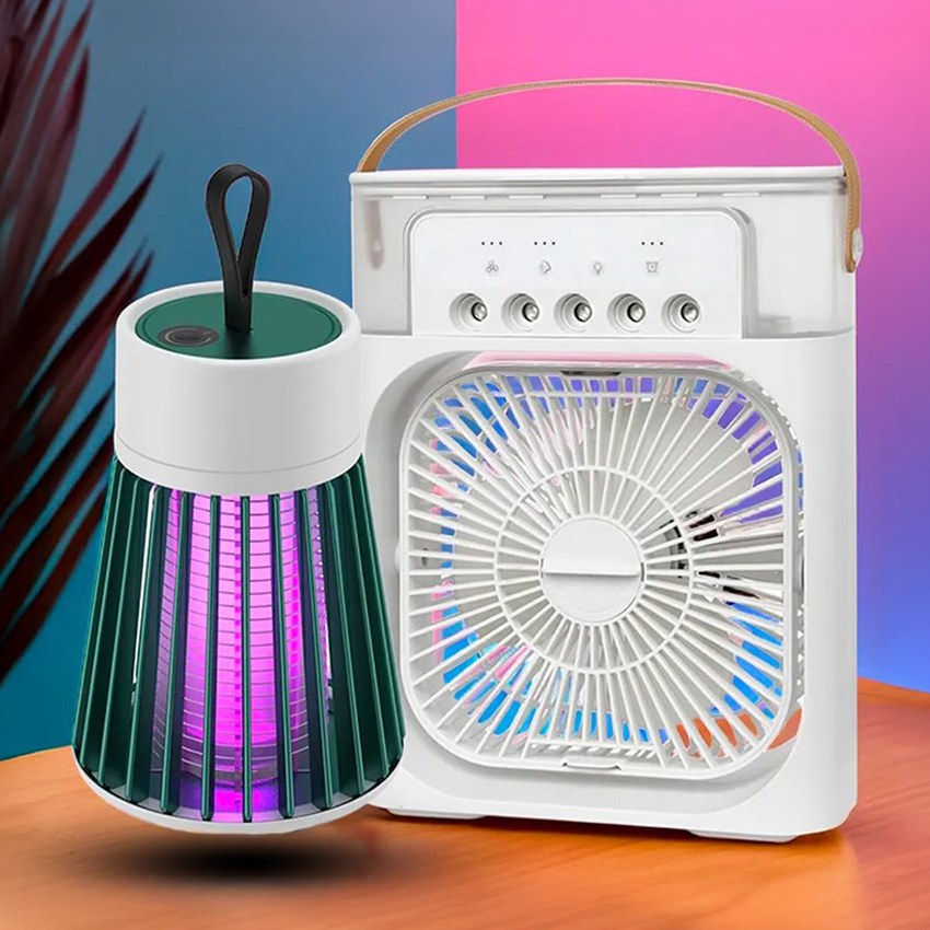 Мини кондиционер Mini Cooling Fan + Лампа-ловушка от комаров и насекомых Electric Shock