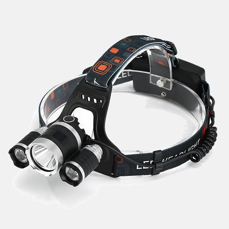 Тройной налобный фонарь GD015