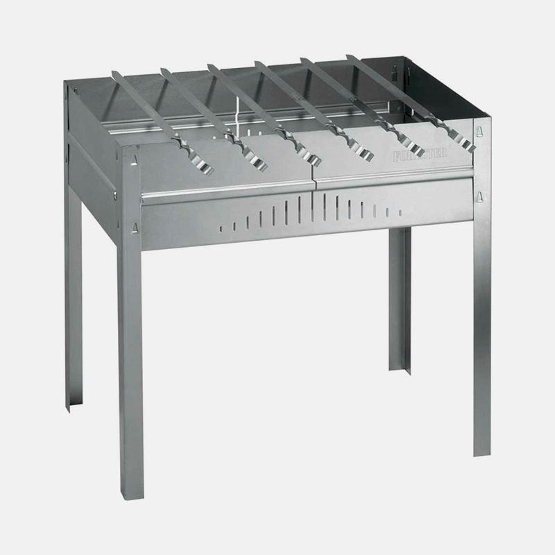 Мангал разборной + Набор шампуров 6 шт + Решетка для гриля + Веер для раздувания огня